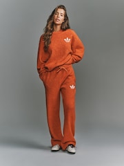 adidas originals Burnt Orange Knit Essentials Boucle Crew Neck Jumper - Image 2 of 5