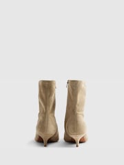 River Island Brown Faux Suede Pointed Toe Sock Boots - Image 4 of 6