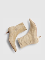 River Island Brown Faux Suede Pointed Toe Sock Boots - Image 5 of 6