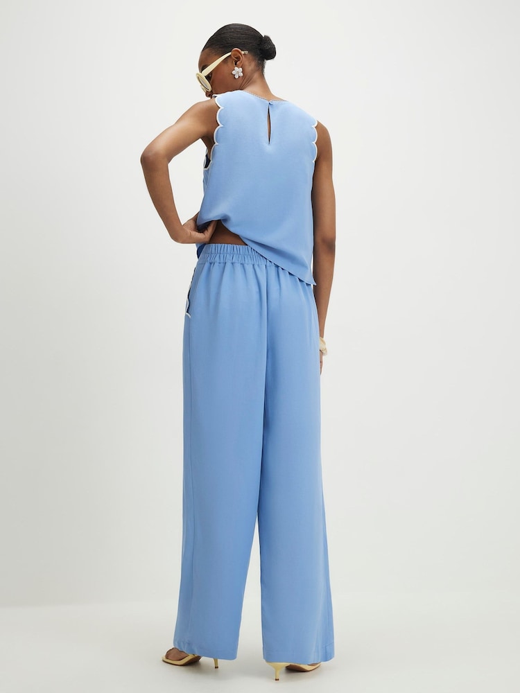 River Island Bukser med vide bukseben og kamskjellkant - Bilde 2 av 4 River Island Bukser med vide bukseben og kamskjellkant - Bilde 2 av 4