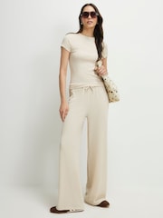 River Island Brown Short Sleeve Textured T-Shirt - Image 4 of 4