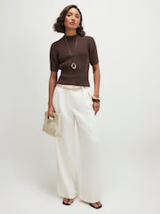 River Island Knitted Rib T-Shirt - Bilde 3 av 4