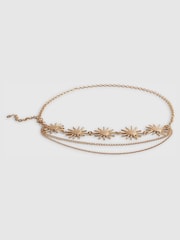 River Island Gold Sun Chain Belt - Image 1 of 1