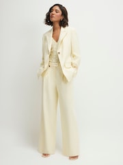 River Island Yellow Textured Cinched Blazer - Image 2 of 4