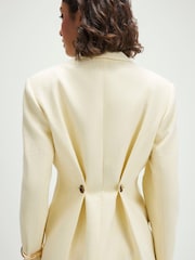 River Island Yellow Textured Cinched Blazer - Image 3 of 4