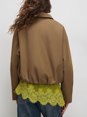 River Island Green Utiltiy Zip Through Harrington Jacket - Image 2 of 4