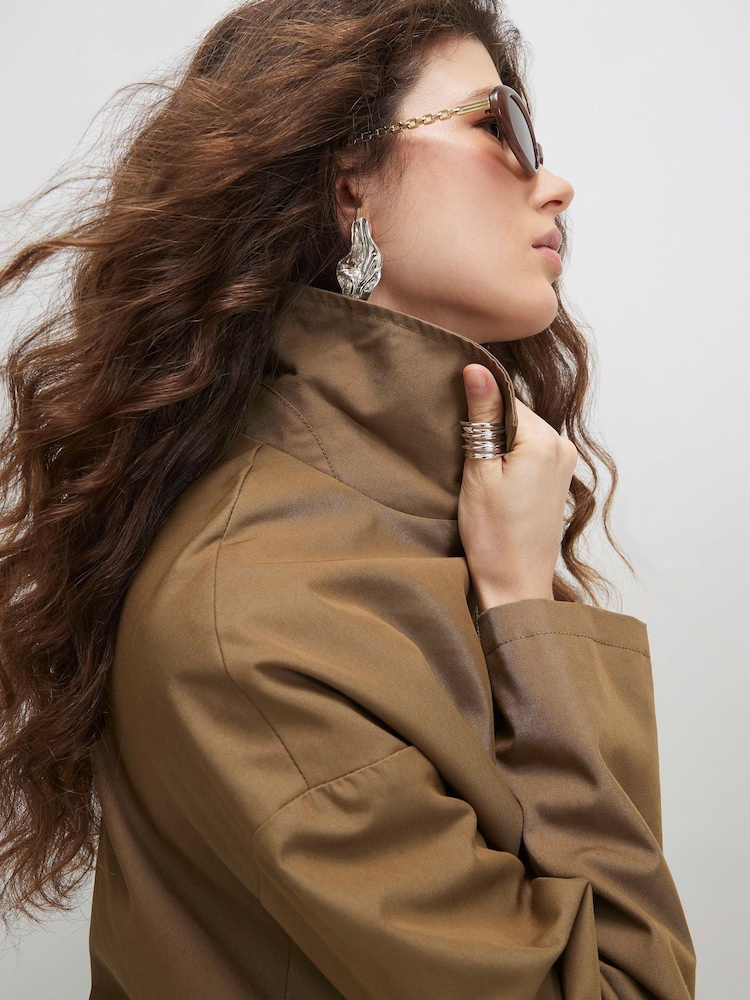 River Island Green Utiltiy Zip Through Harrington Jacket - Image 4 of 4 River Island Green Utiltiy Zip Through Harrington Jacket - Image 4 of 4