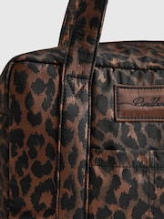 River Island Brown Leopard Canvas Holdall Bag - Image 5 of 6