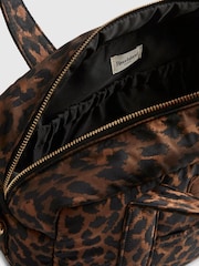 River Island Brown Leopard Canvas Holdall Bag - Image 6 of 6