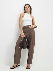 River Island Cream Ribbed Halter Top - Image 4 of 4