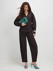 River Island Brown Tapered Trousers - Image 1 of 4