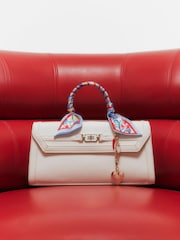 River Island White Scarf Charm Tote Bag - Image 1 of 6