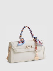 River Island White Scarf Charm Tote Bag - Image 4 of 6