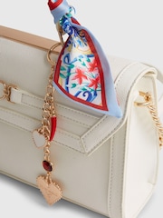 River Island White Scarf Charm Tote Bag - Image 6 of 6