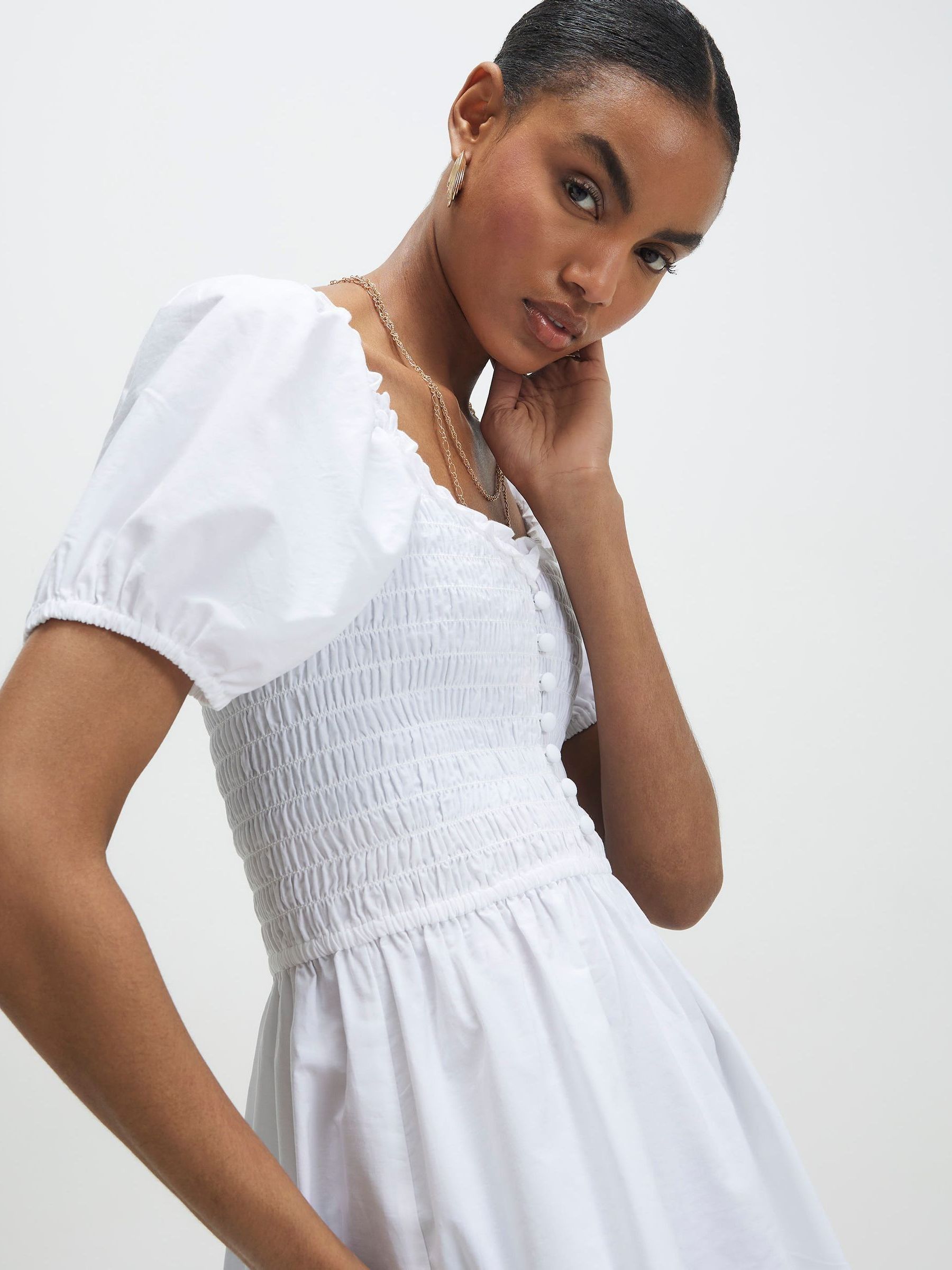 【極美品】STINA closet white puff dress Y83615s4.jpg