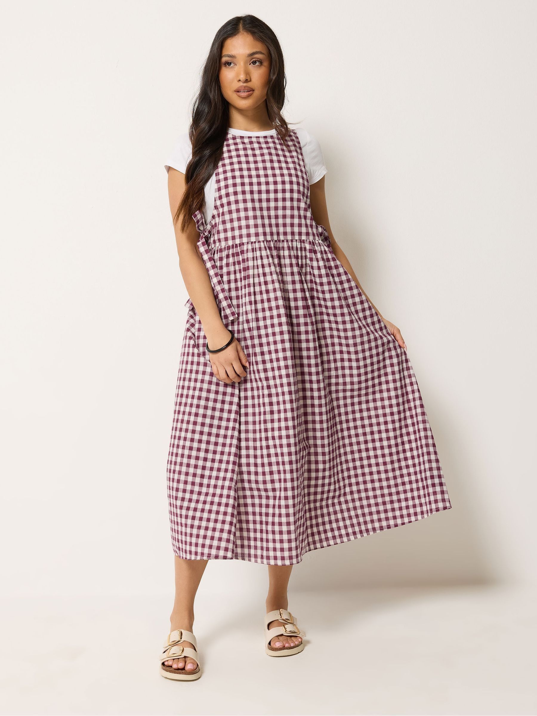 ワンピース tope cross strap dress ( gingham ) Buy PixieGirl Petite Red Gingham Pinafore Midi Dress from Next