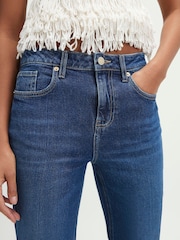 River Island Blue High Rise Cropped Kick Flare Jeans - Image 4 of 4