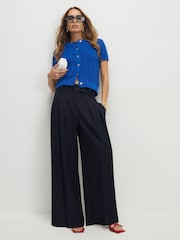River Island Denim Look Wide Leg Trousers - Bild 1 von 4