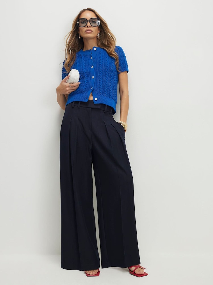 River Island Denim Look Wide Leg Trousers - Bild 1 von 4