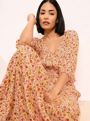 PixieGirl Petite Ditsy Floral Tiered Maxi Skirt - Image 5 de 7