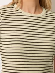 Long Tall Sally Brown Stripe Scoop Neck T-Shirt - Image 4 of 5