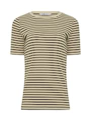 Long Tall Sally Brown Stripe Scoop Neck T-Shirt - Image 5 of 5