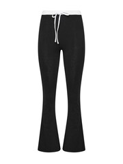 PixieGirl Petite Black Contrast Waistband Flared Leggings - Image 6 of 6