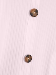 Yours Curve Pink Ribbed Swing Buttoned Cami - Image 4 of 6