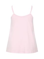 Yours Curve Pink Ribbed Swing Buttoned Cami - Image 6 of 6