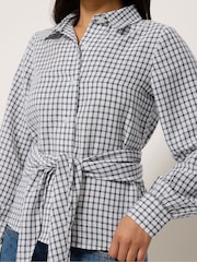 PixieGirl Petite Blue Check Bandana Shirt - Image 4 of 5