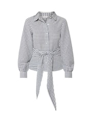 PixieGirl Petite Blue Check Bandana Shirt - Image 5 of 5