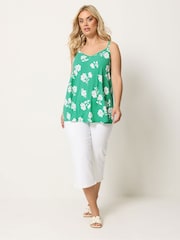 Verde - Camisola de canalé con vuelo Yours Curve - Imagen 2 de 5