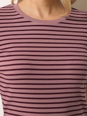 Long Tall Sally Pink Stripe Scoop Neck T-Shirt - Image 4 of 5