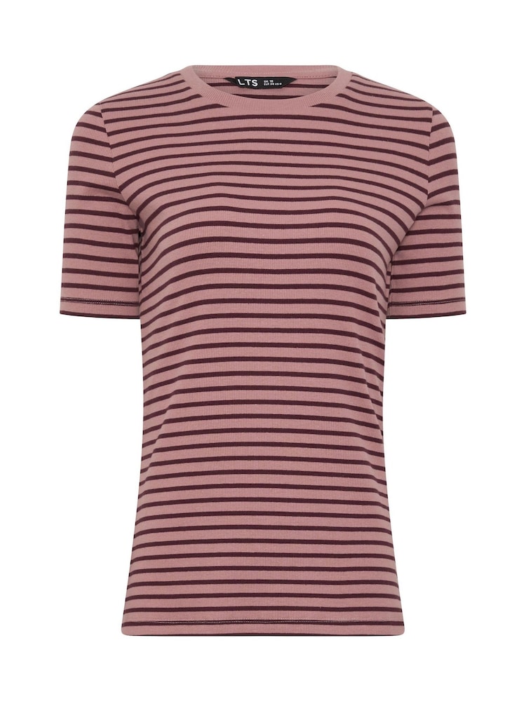 Long Tall Sally Pink Stripe Scoop Neck T-Shirt - Image 5 of 5 Long Tall Sally Pink Stripe Scoop Neck T-Shirt - Image 5 of 5
