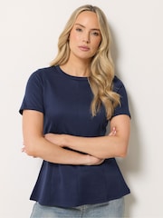 Long Tall Sally Blue Peplum Top - Image 1 of 5
