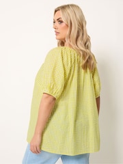 Yours Curve Yellow Stripe Boho Blouse - Image 3 of 5