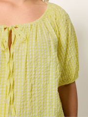 Yours Curve Yellow Stripe Boho Blouse - Image 4 of 5