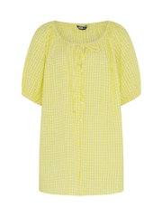 Yours Curve Yellow Stripe Boho Blouse - Image 5 of 5
