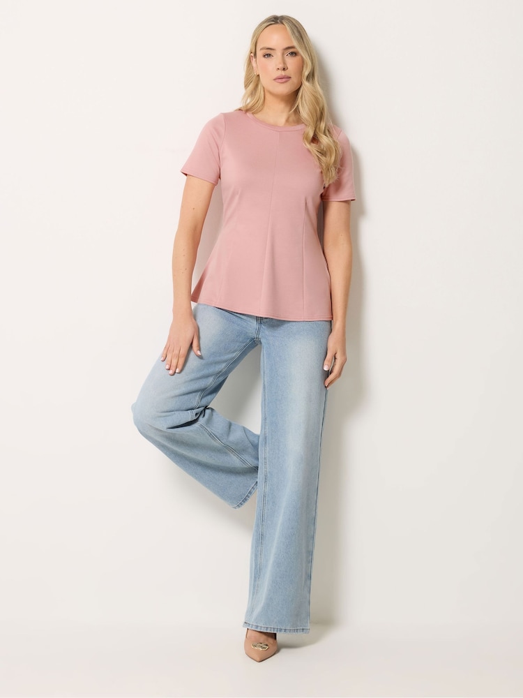 Long Tall Sally Pink Peplum Top - Image 2 of 5 Long Tall Sally Pink Peplum Top - Image 2 of 5