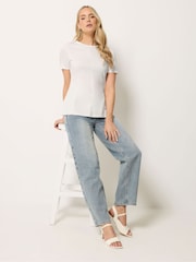 Long Tall Sally White Peplum Top - Image 2 of 6