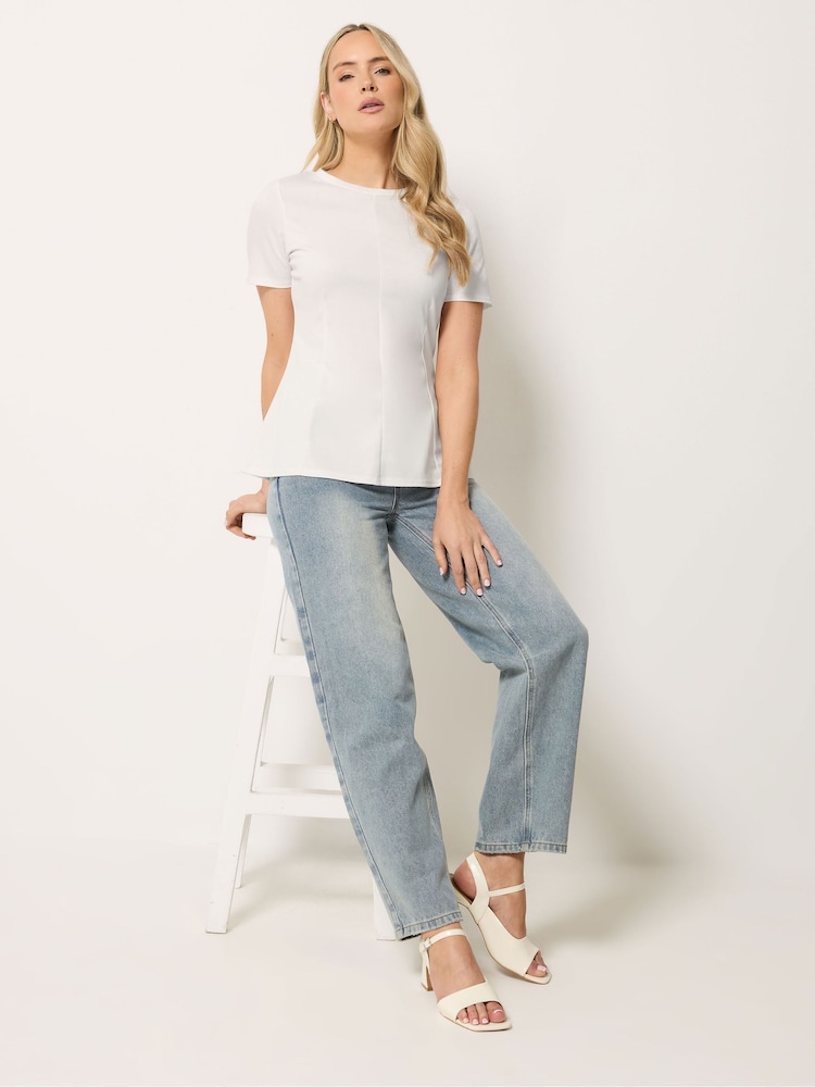Long Tall Sally White Peplum Top - Image 2 of 6 Long Tall Sally White Peplum Top - Image 2 of 6