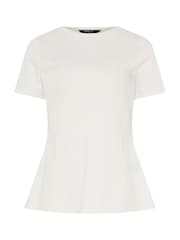 Long Tall Sally White Peplum Top - Image 6 of 6