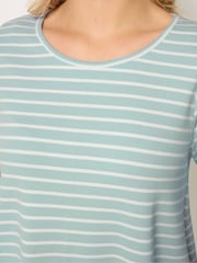 Yours Curve Green Stripe Swing Top - Image 4 of 5