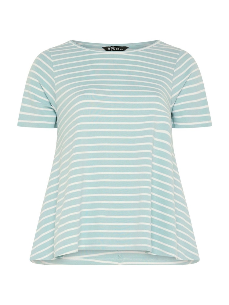 Yours Curve Green Stripe Swing Top - Image 5 of 5