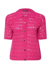 Yours Curve Pink Limited Crochet Shirt - Image 5 of 5