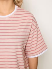 Yours Curve Pink Stripe Swing Top - Image 4 of 5