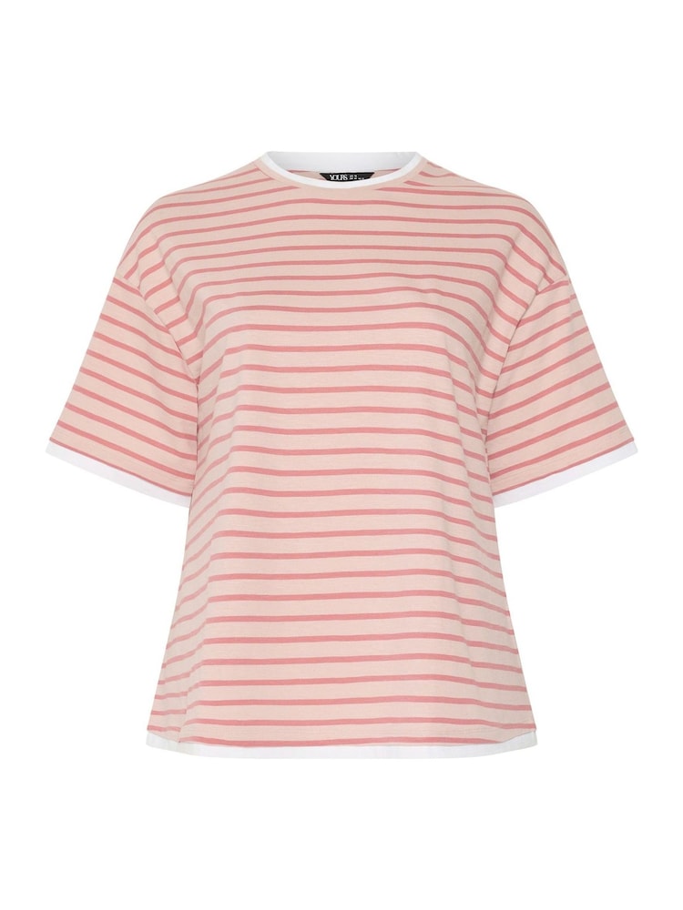 Yours Curve Pink Stripe Swing Top - Image 5 of 5