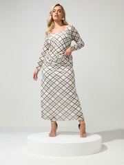 Yours Curve Cream London Mesh Skirt - Image 1 of 5