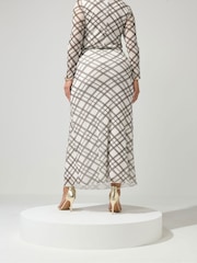 Yours Curve Cream London Mesh Skirt - Image 3 of 5