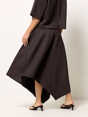 PixieGirl Petite Brown Hanky Hem Skirt - Image 2 of 5